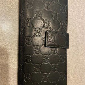 Auth GUCCI Tassel Horsebit Guccissima Leather Trifold Wallet